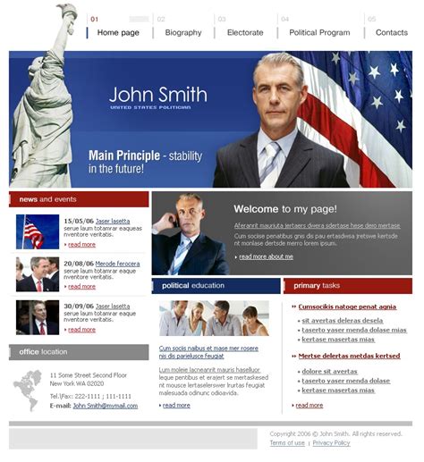 Political Campaign Website Template