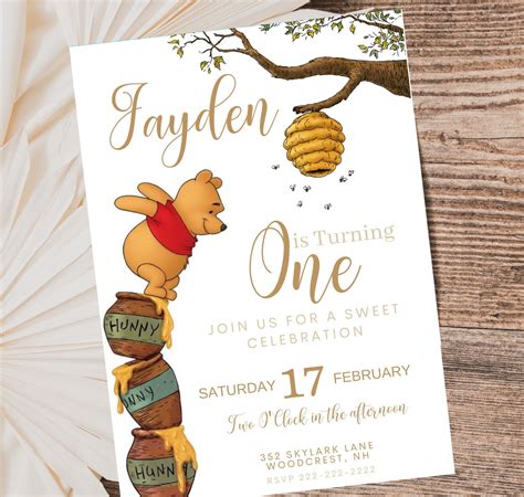 Pooh Invitation Template