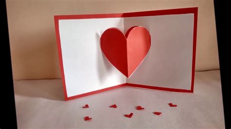 Pop Out Heart Card Template