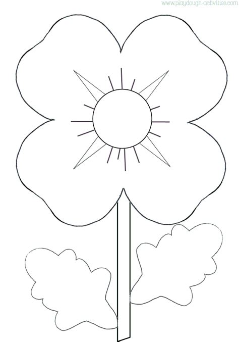 Poppy Drawing Template