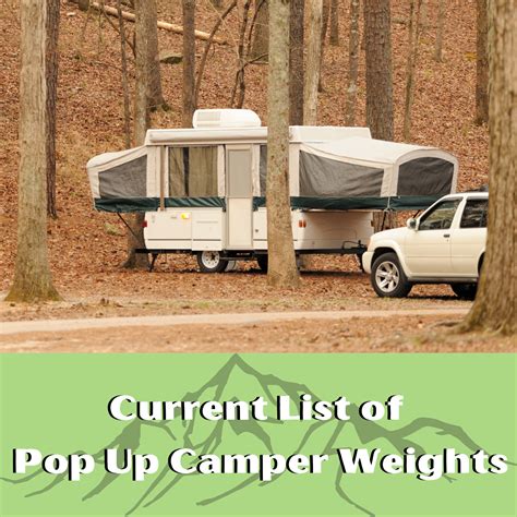 Popup Camper Weight Chart