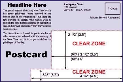 Postcard Template Usps Requirements