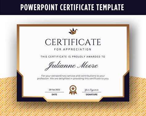 Ppt Certificate Template