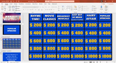 Ppt Jeopardy Template