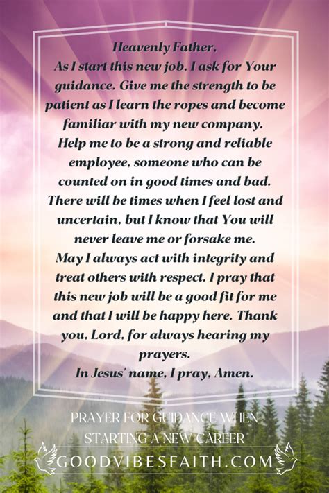 Prayer For New Career