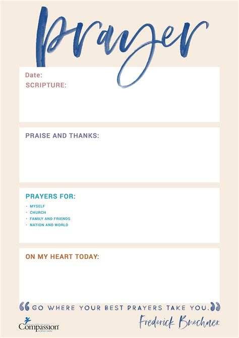 Prayer Journal Template