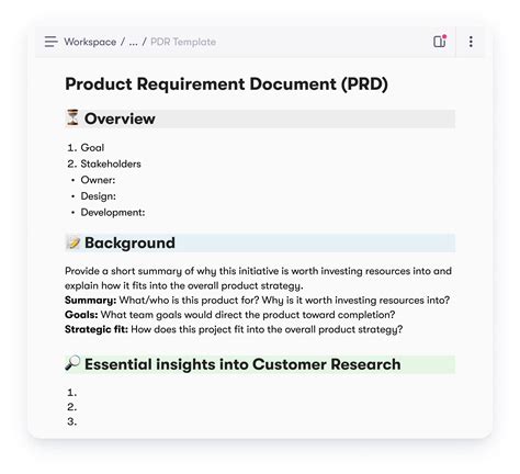 Prd Template Google Docs