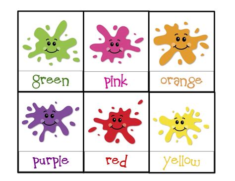 Preschool Color Printables