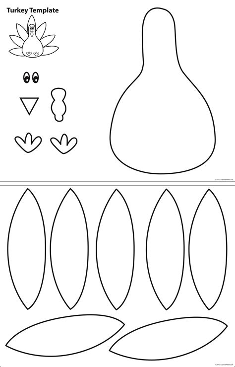 Preschool Turkey Template