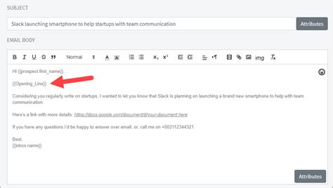 Press Email Template