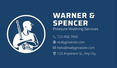 Pressure Washing Business Card Templates