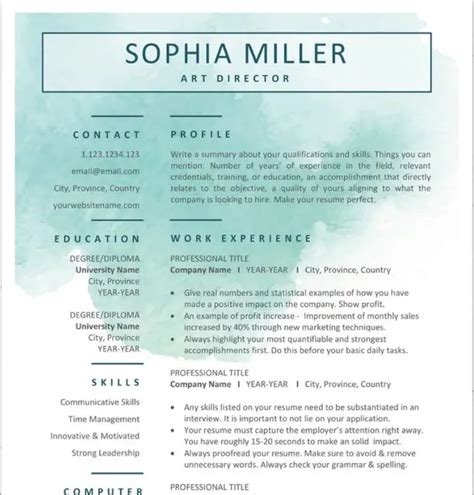 Pretty Resume Templates