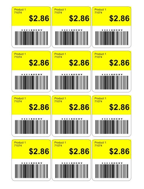 Price Tag Label Template