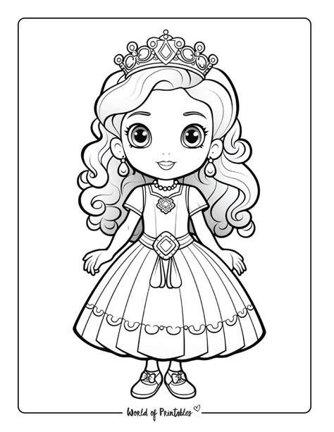 Princess Printable Coloring Pages Free