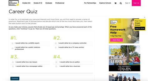 Princeton Review Career Quiz