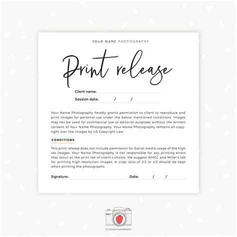 Print Release Template