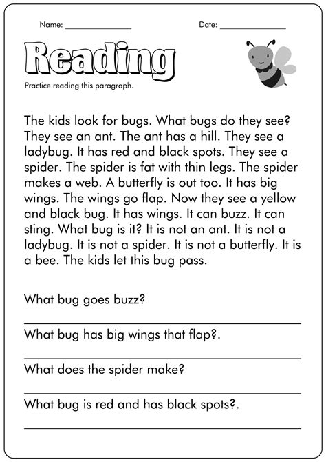 Printable 1st Grade Reading Comprehension Worksheets Multiple Choice