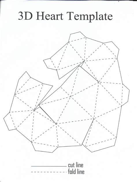 Printable 3d Heart Template