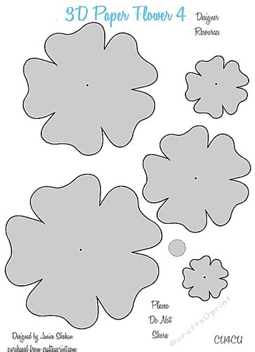 Printable 3d Paper Flowers Template