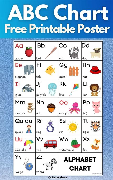 Printable Abc Alphabet Chart