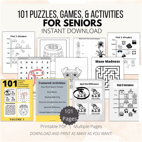 Printable Activities For Elderly