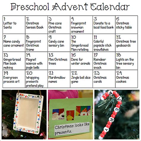 Printable Advent Calendar For Children In The Classroom
