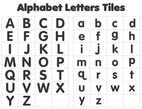 Printable Alphabet Letter Tiles