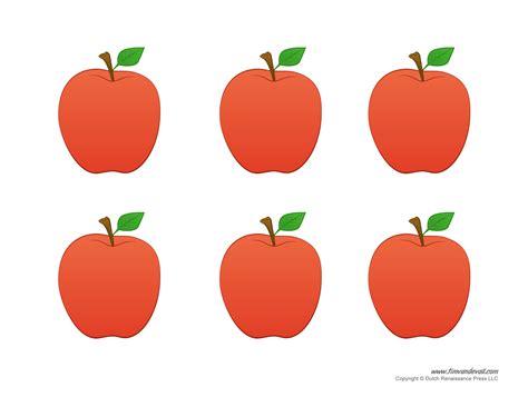 Printable Apple Cut Outs
