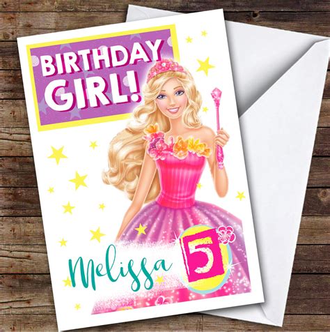 Printable Barbie Birthday Card