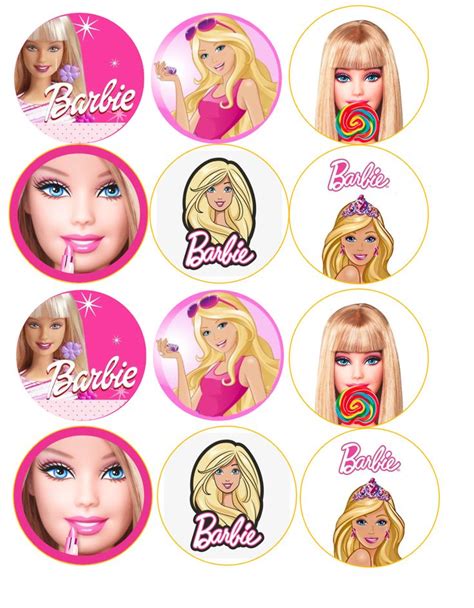 Printable Barbie Cupcake Toppers