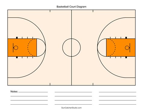 Printable Basketball Court Template