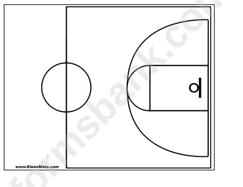 Printable Basketball Half Court Diagram
