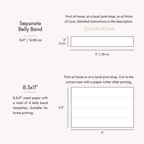 Printable Belly Bands