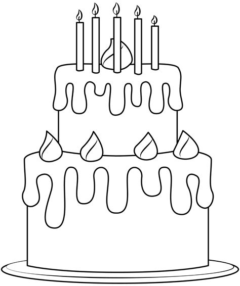 Printable Birthday Cake Template