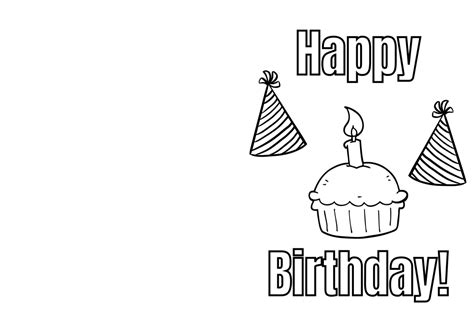Printable Birthday Cards Coloring Pages