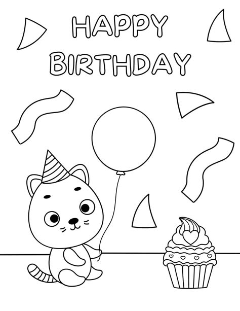 Printable Birthday Coloring Page