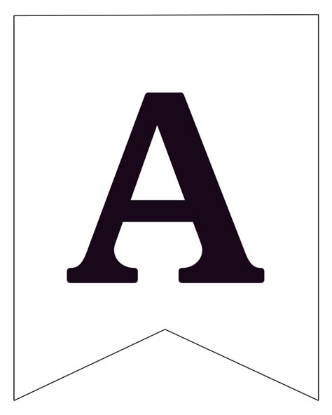 Printable Black And White Letters