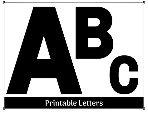 Printable Black Letters