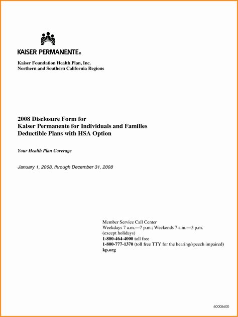 Printable Blank Kaiser Doctors Note