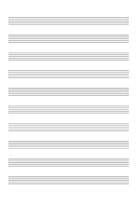 Printable Blank Manuscript Paper