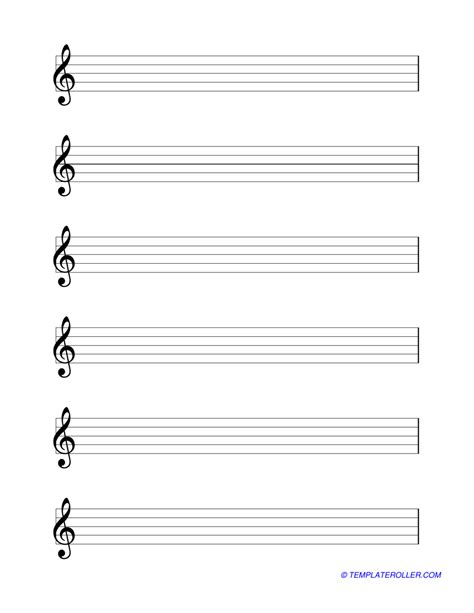 Printable Blank Music Score
