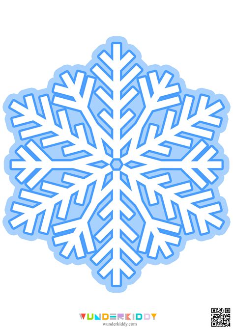 Printable Blue Snowflake Template