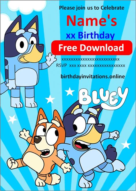 Printable Bluey Birthday