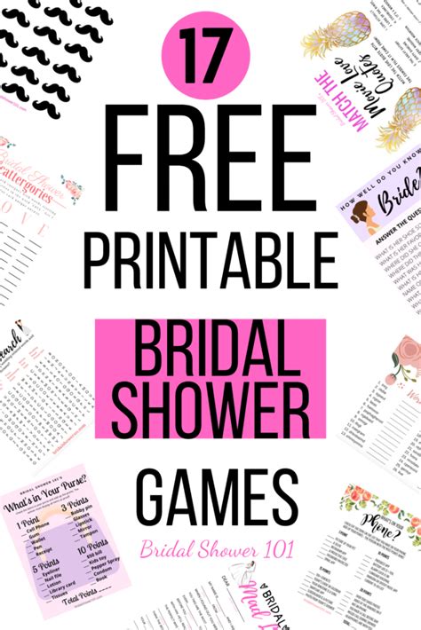 Printable Bridal Shower Games Free