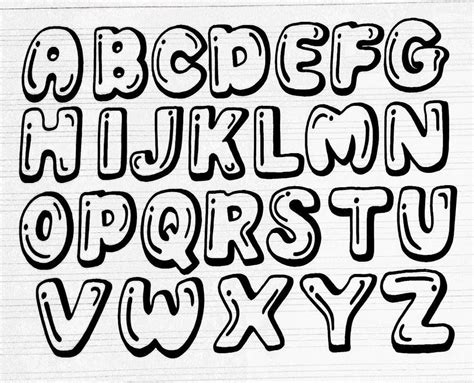 Printable Bubble Letter A
