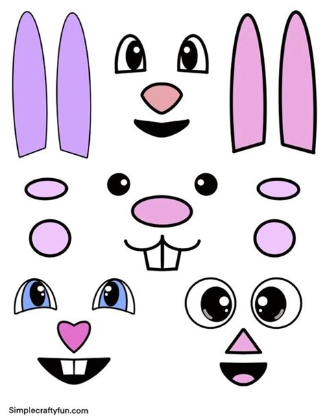 Printable Bunny Eyes Template