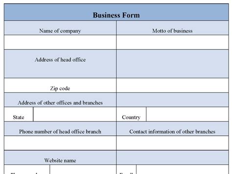 Printable Business Forms