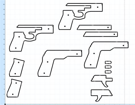 Printable Cardboard Rubber Band Gun Template