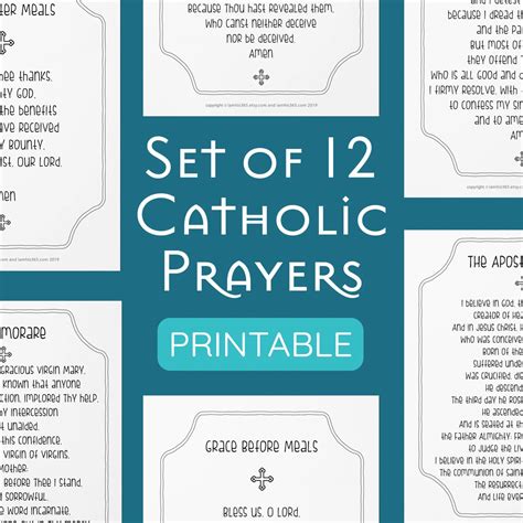 Printable Catholic Prayer Cards