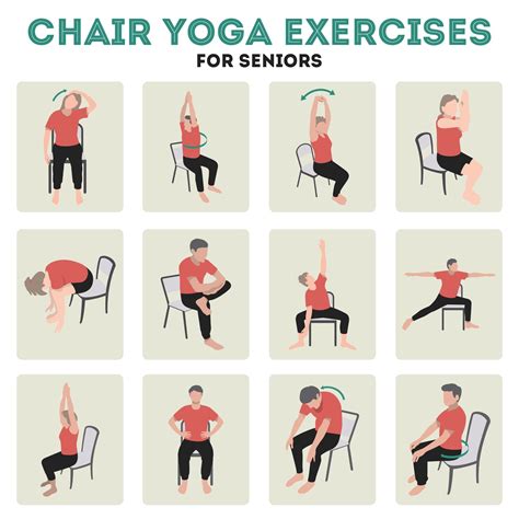 Printable Chair Yoga Exercises For Seniors